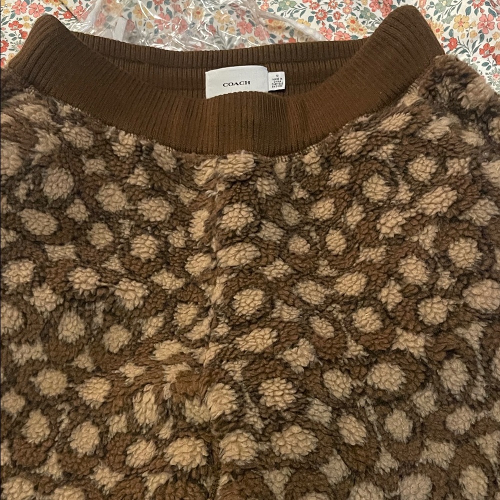 Coach Brown Textured Joggers